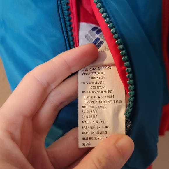 Vintage Columbia Mens XL Reversible Red Blue Bomber Jacket - Picture 4 of 9